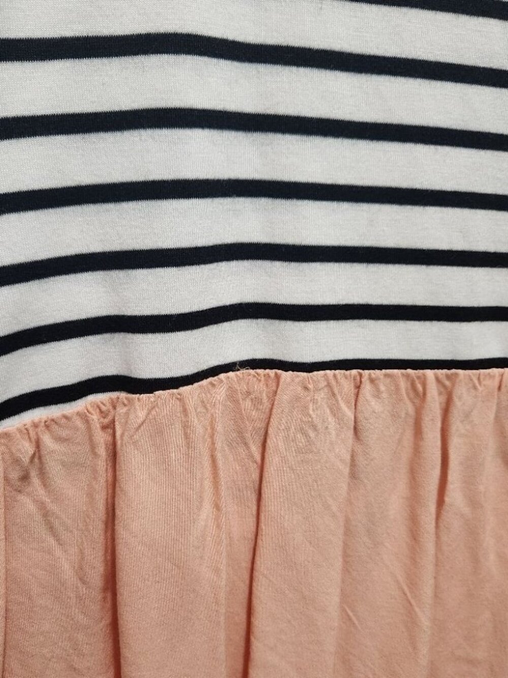 Umgee Striped Colorblock Babydoll Tunic Top Small 3/4 Sleeve Boho Blouse Soft - Picture 5 of 6